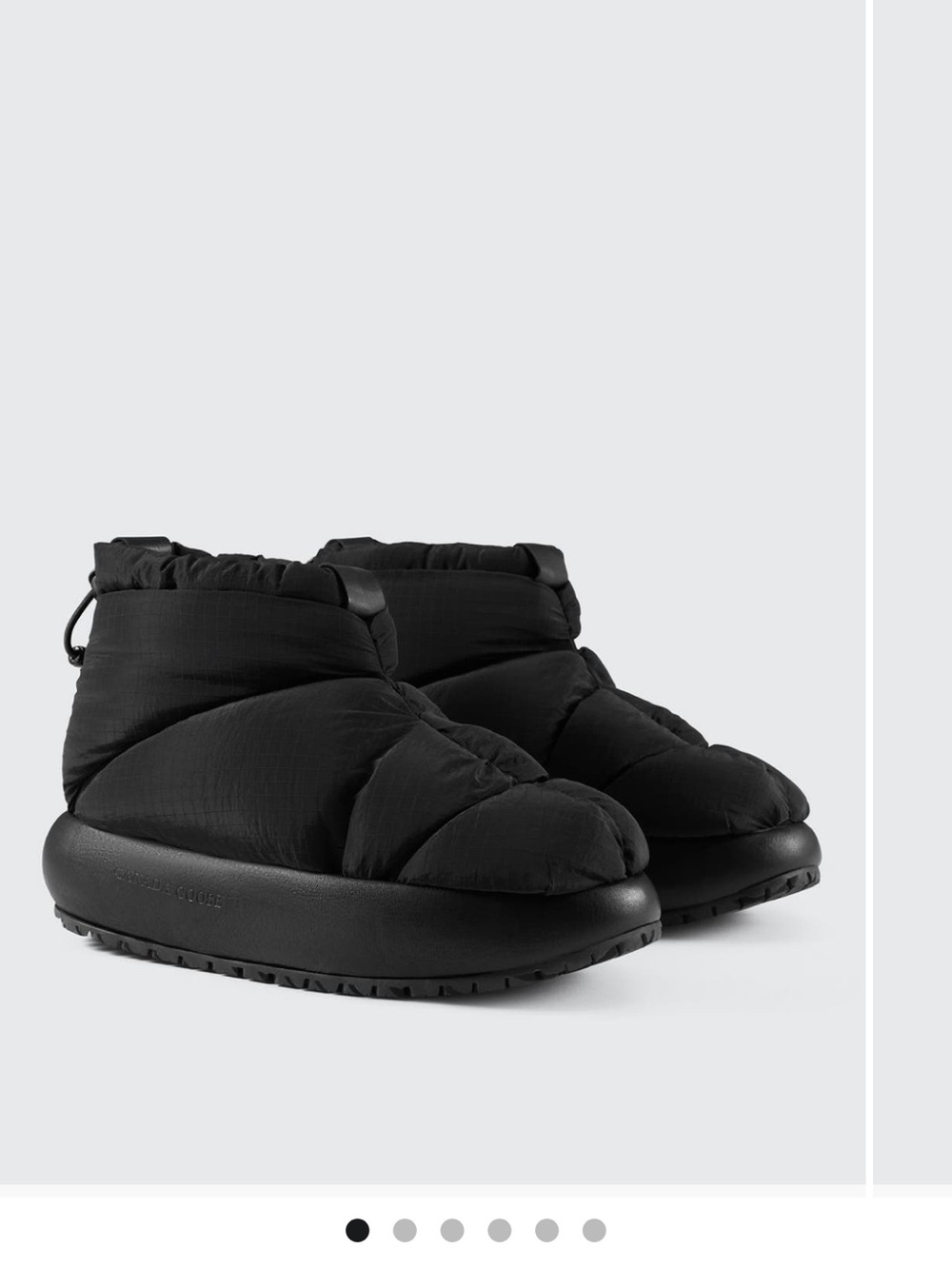 Canada Goose Black Quilted Puff Slip-On Winter Boots - Women